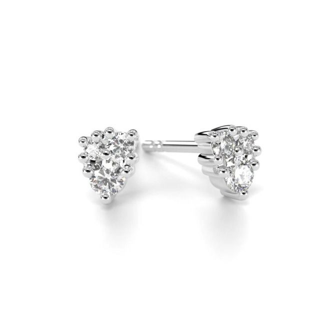 Festive Nadja timanttikorvakorut, valkokulta 672-016-VK