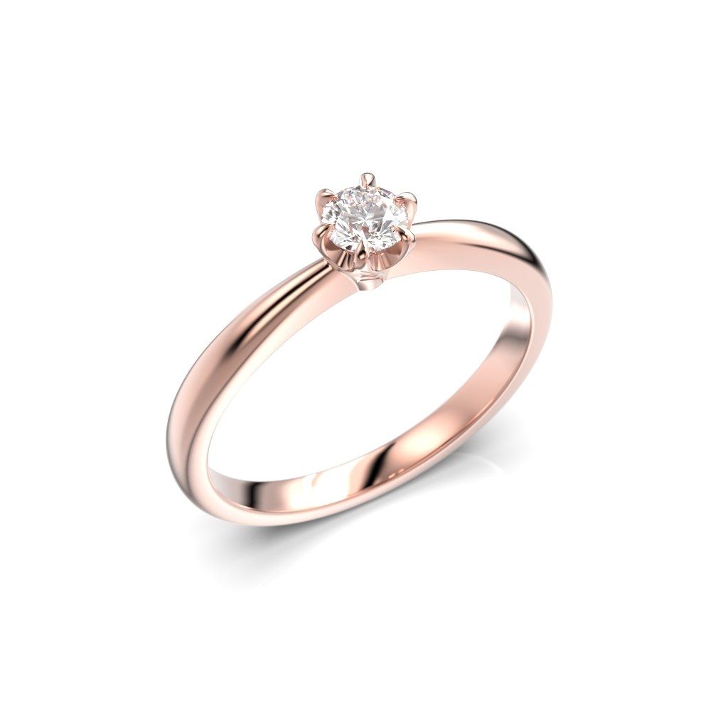 Festive Classic timanttisormus, punakulta 686-020-PK