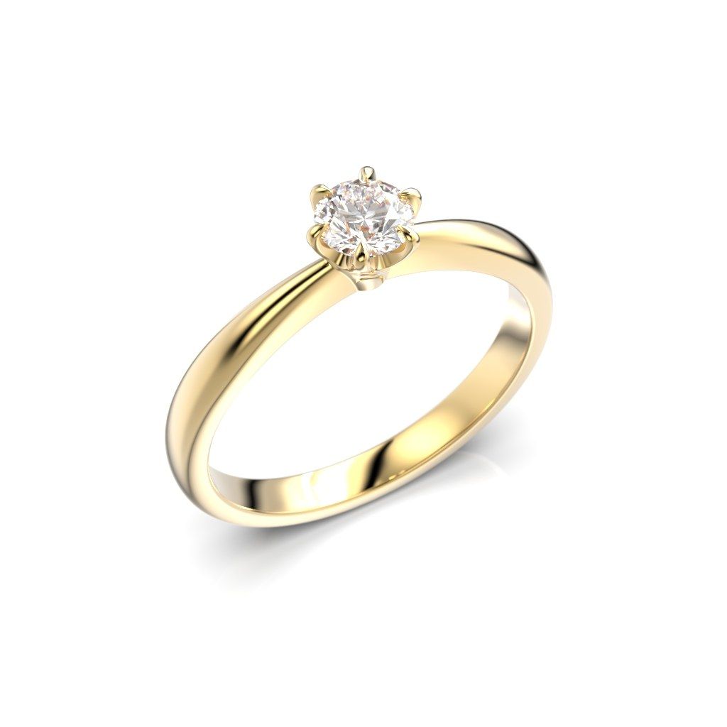 Festive Classic timanttisormus, keltakulta 686-030-KK