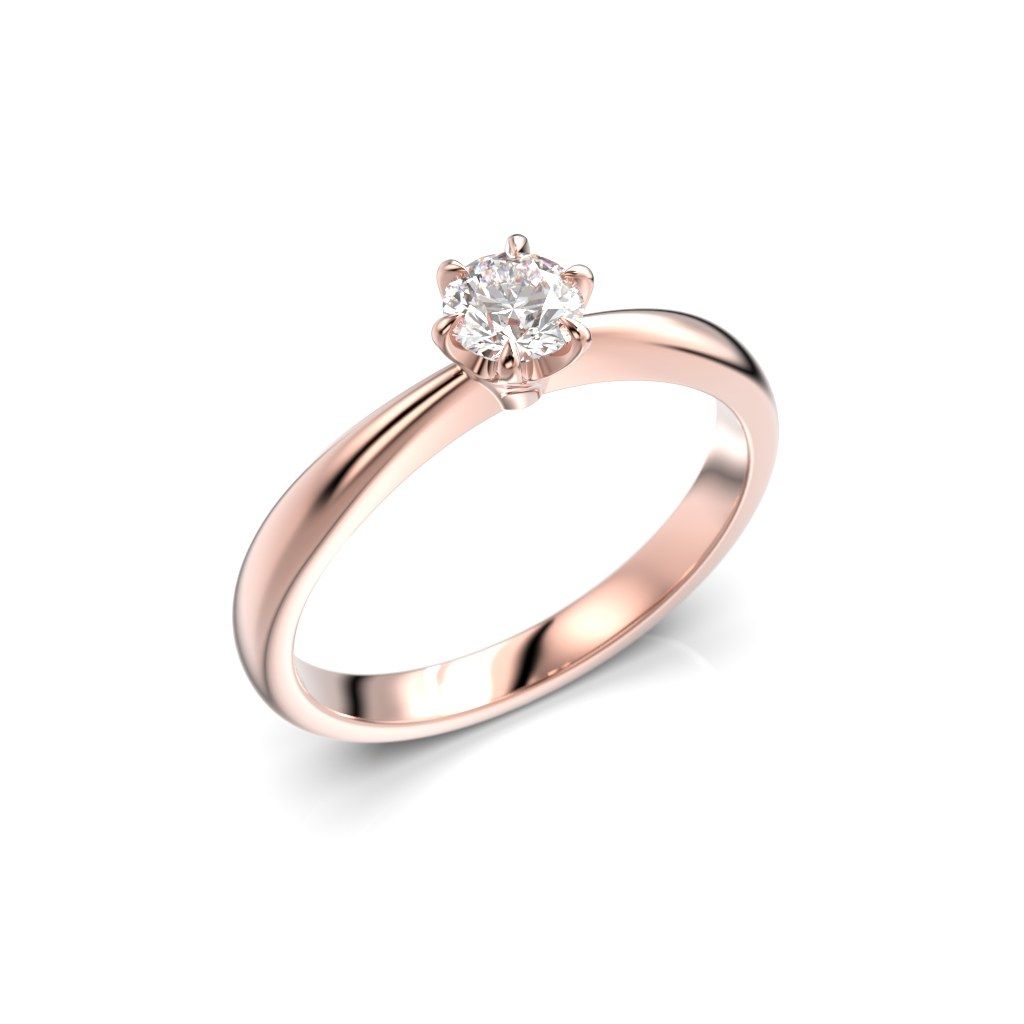 Festive Classic timanttisormus, punakulta 686-030-PK