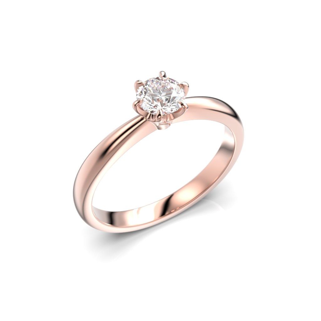 Festive Classic timanttisormus, punakulta 686-040-PK