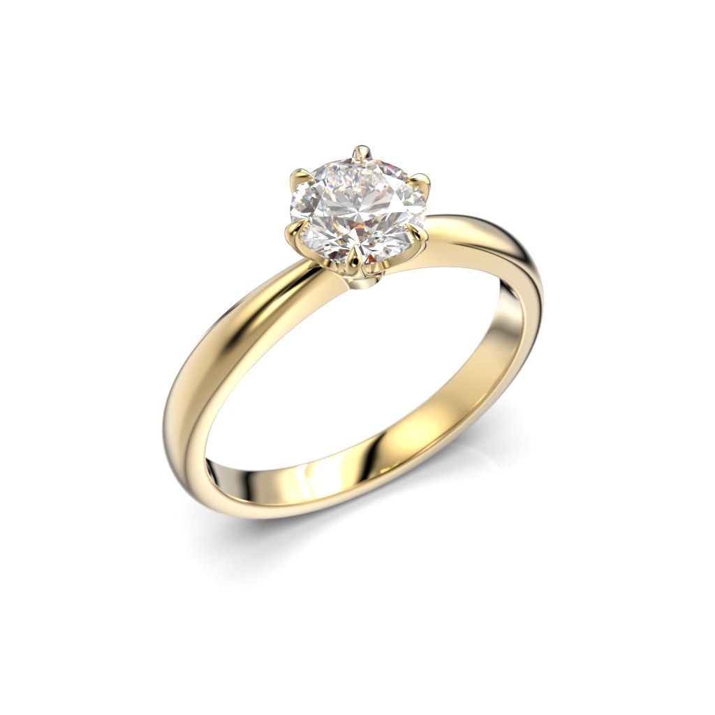 Festive Classic timanttisormus, keltakulta 686-070-KK