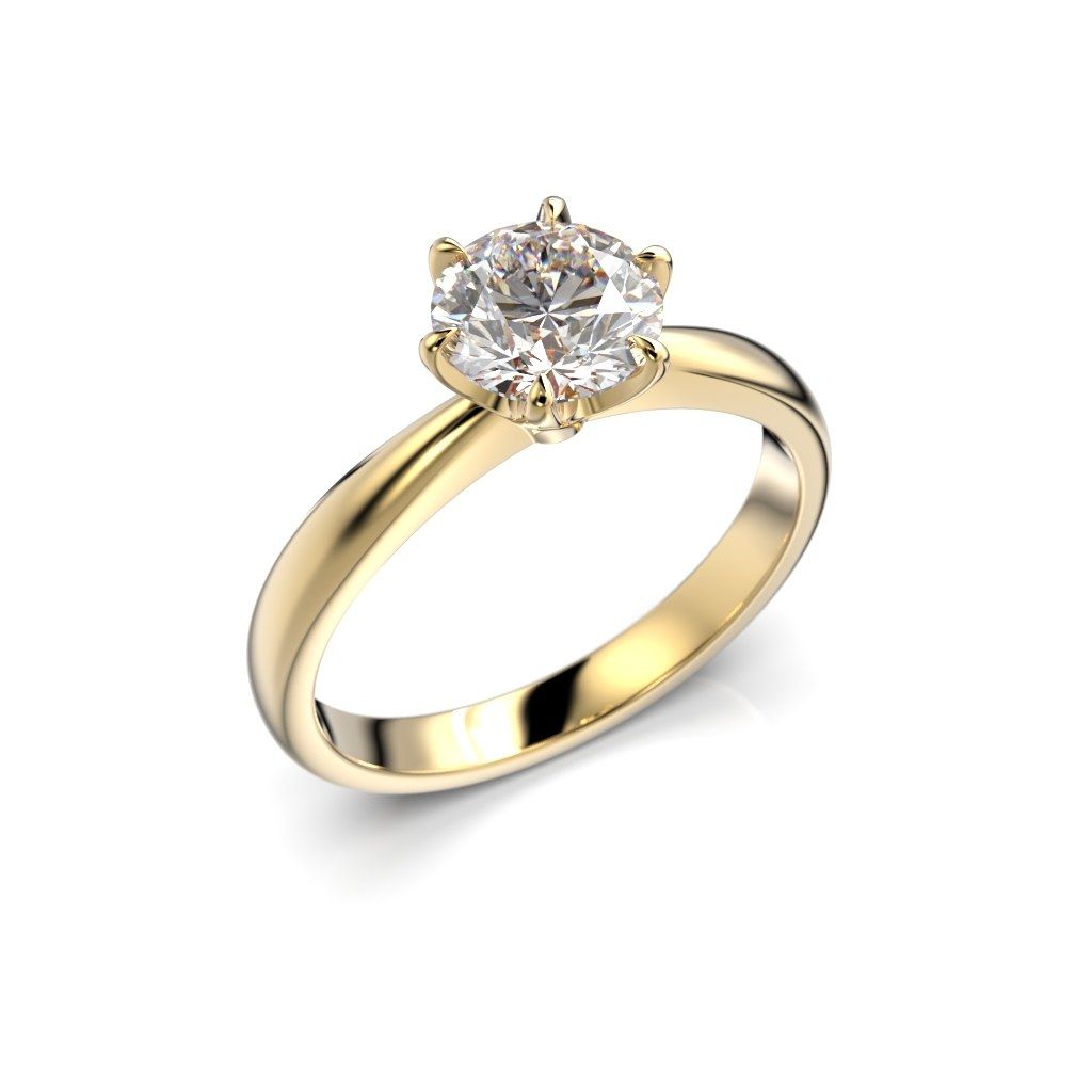 Festive Classic timanttisormus, keltakulta 686-100-KK