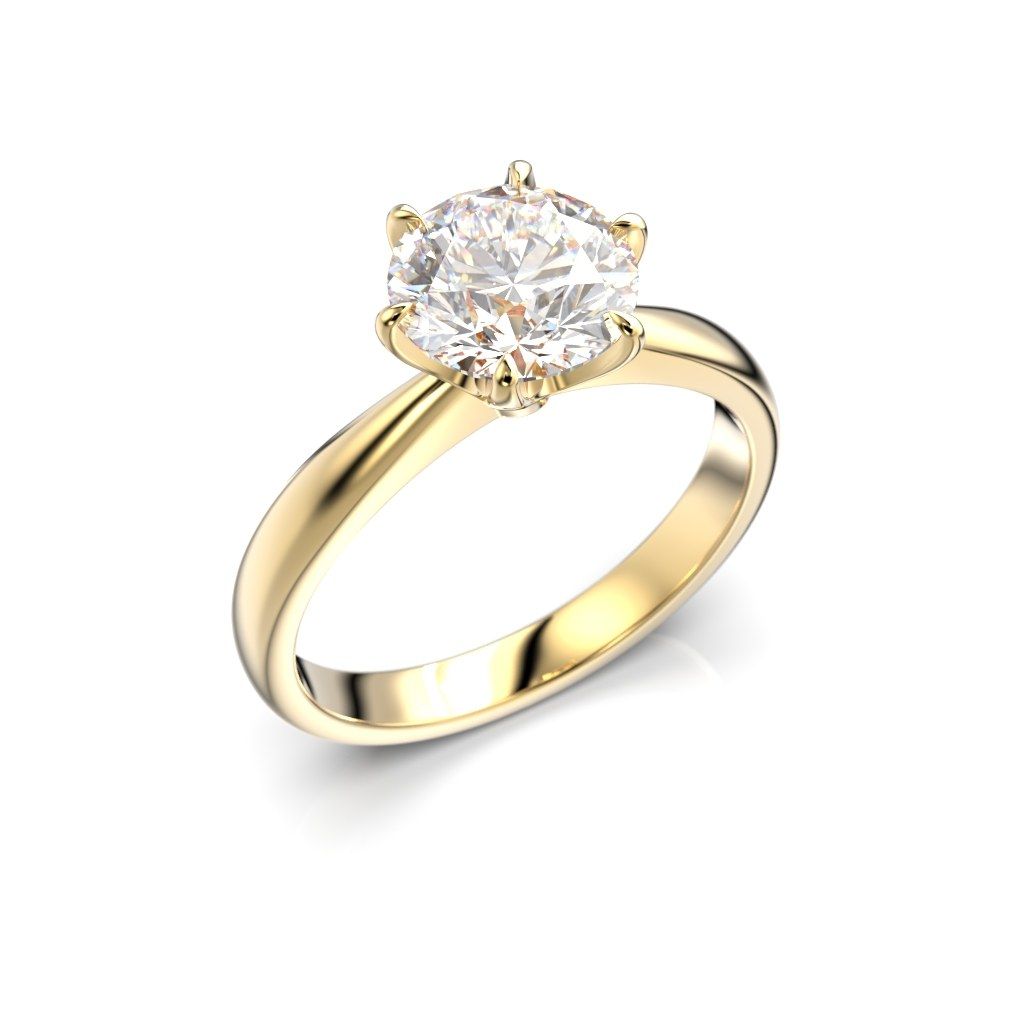 Festive Classic timanttisormus, keltakulta 686-150-KK