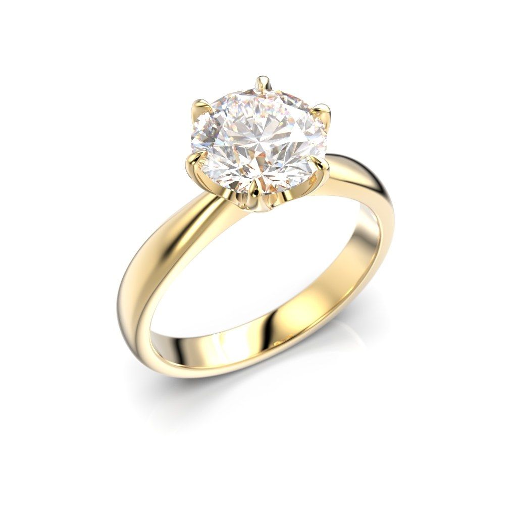 Festive Classic timanttisormus, keltakulta 686-200-KK