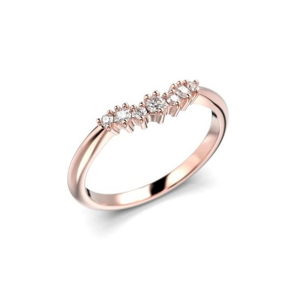 Festive Nelly Side timanttisormus, punakulta 698-011-PK