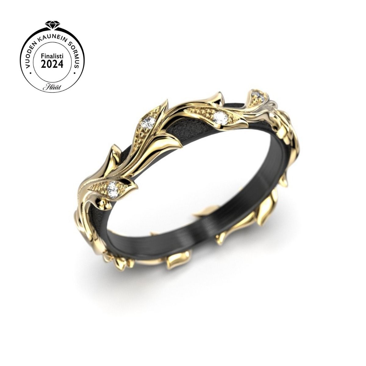 Festive Feeniks timanttisormus, keltakulta 702-008-KK