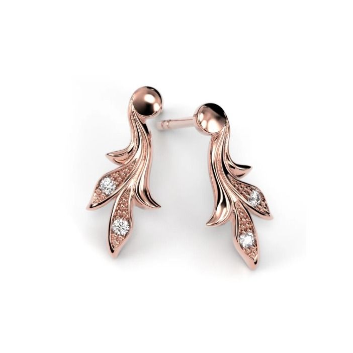 Festive Feeniks timanttikorvakorut, punakulta 707-004K-PK