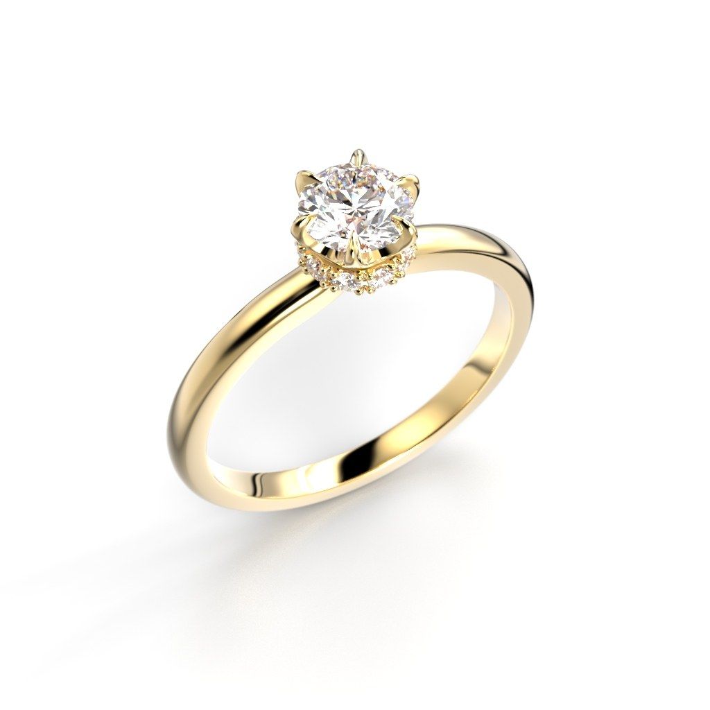 Festive Heidi timanttisormus, keltakulta 710-060-KK