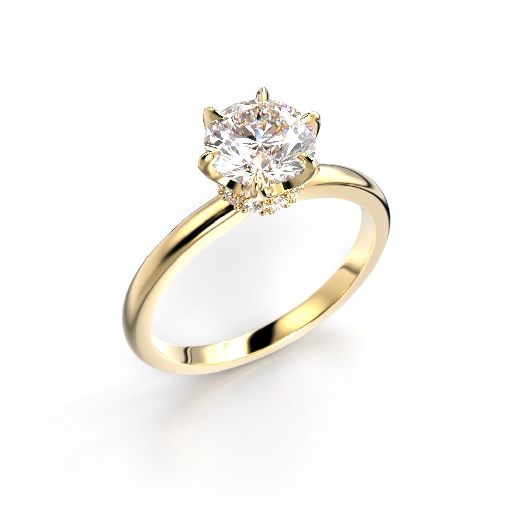 Festive Heidi timanttisormus, keltakulta 710-110-KK