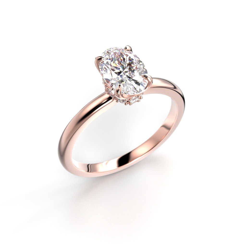 Festive Heidi timanttisormus, punakulta 711-110-PK