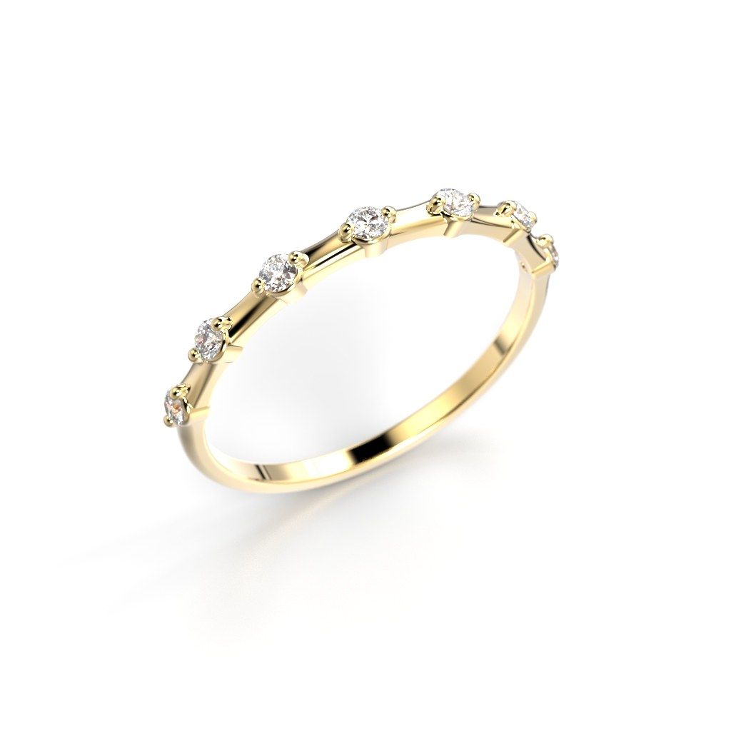 Festive Isla timanttisormus, keltakulta 712-014-KK