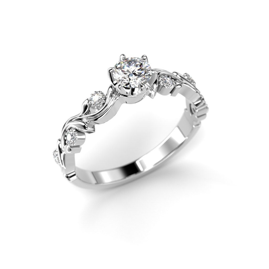 Festive Feeniks Lux Briljant timanttisormus, platina 713-036-PT