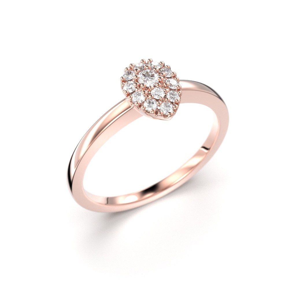 Festive Penelope timanttisormus, punakulta 717-015-PK