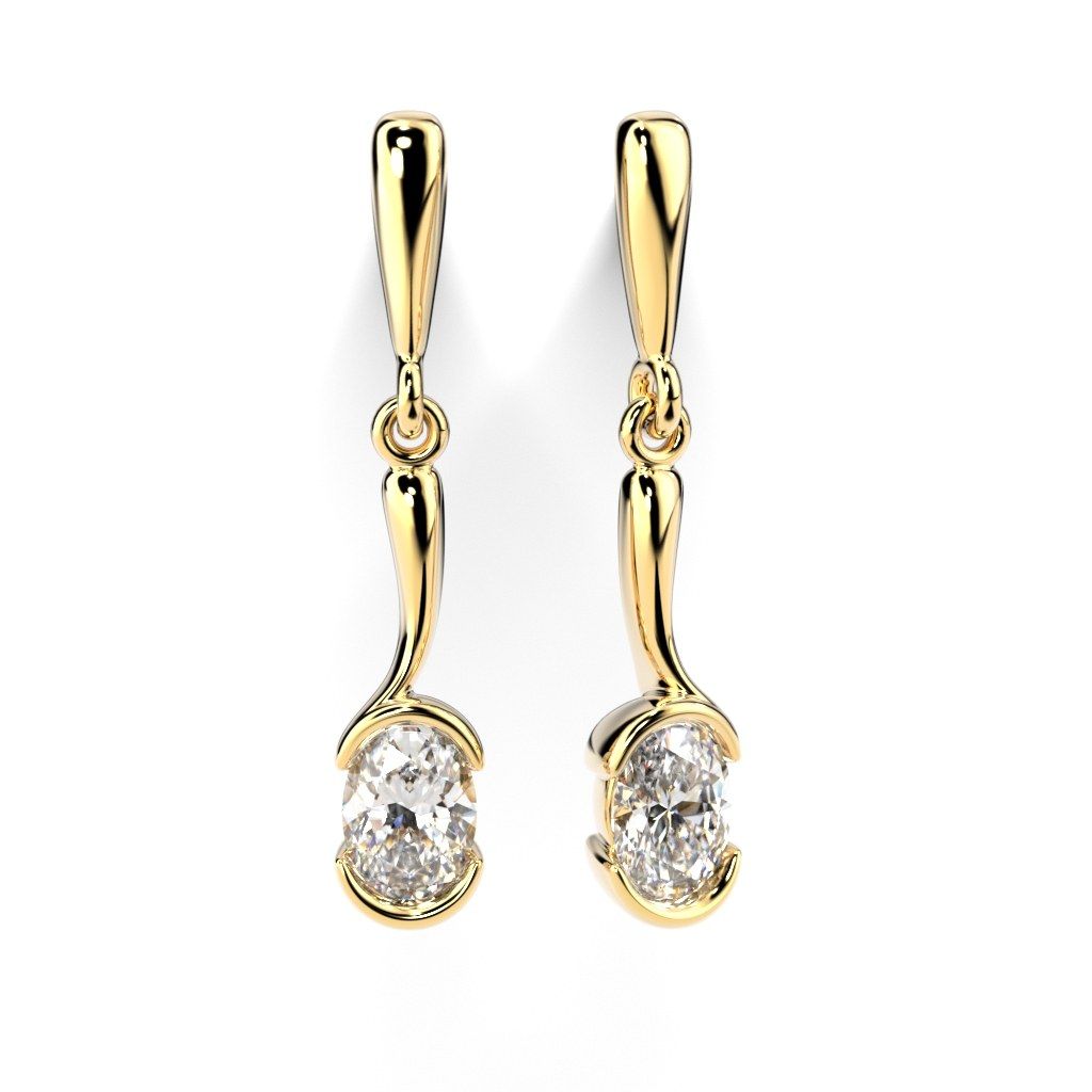 Festive Aurea timanttikorvakorut, keltakulta 740-060-KK