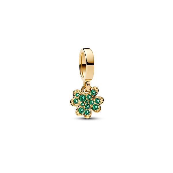 Pandora Four-leaf Clover Dangle Charm, vergoldet 762751C01