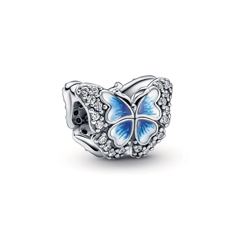 Pandora Blue Butterfly Sparkling Charme 790761C01