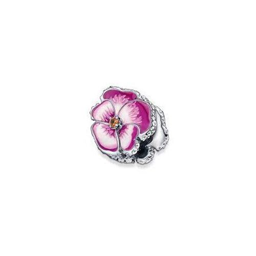 Pandora Pink Pansy Flower hela 790777C01