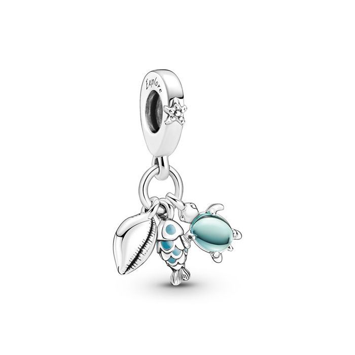 Pandora Moments Fish, Sea Turtle & Conch Triple Dangle hela 791697C01