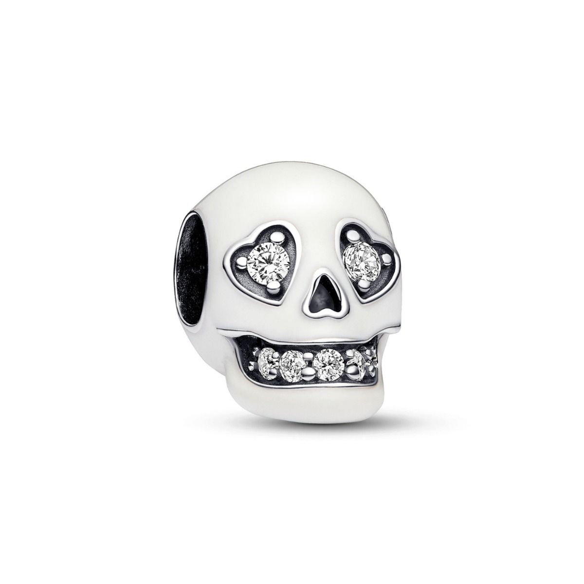 Pandora Glow-in-the-dark Sparkling Skull Charme 792811C01