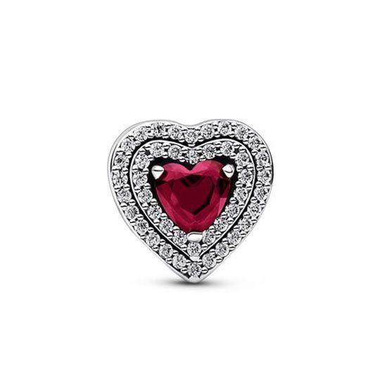 Pandora Timeless Sparkling Red Levelled Heart hela 799218C02