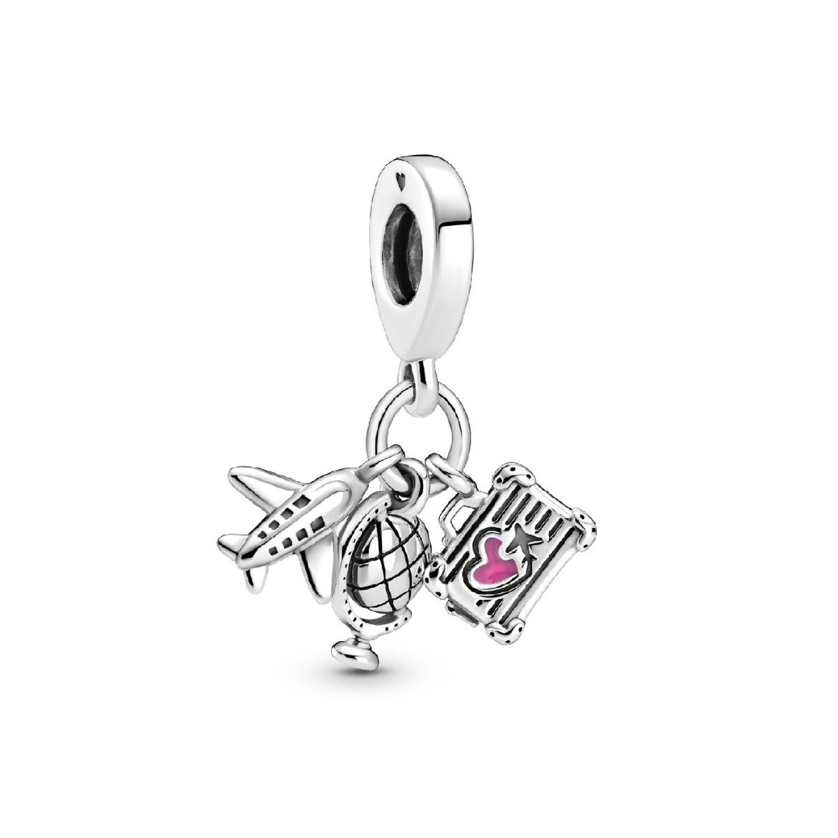 Pandora Airplane Globe & Suitcase Charm 799435C01