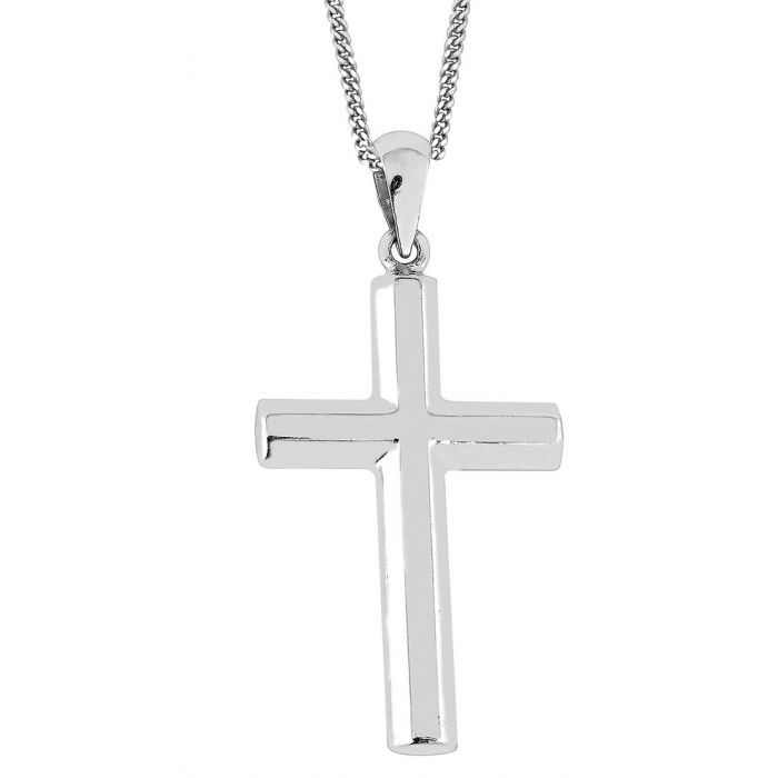 Weißes Goldinen  Kreuzen Anhänger 9037/B