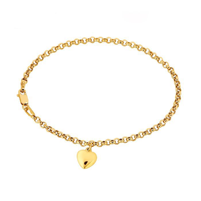 Kultainen papuketju, sydän BK 867/4001 18.5 cm