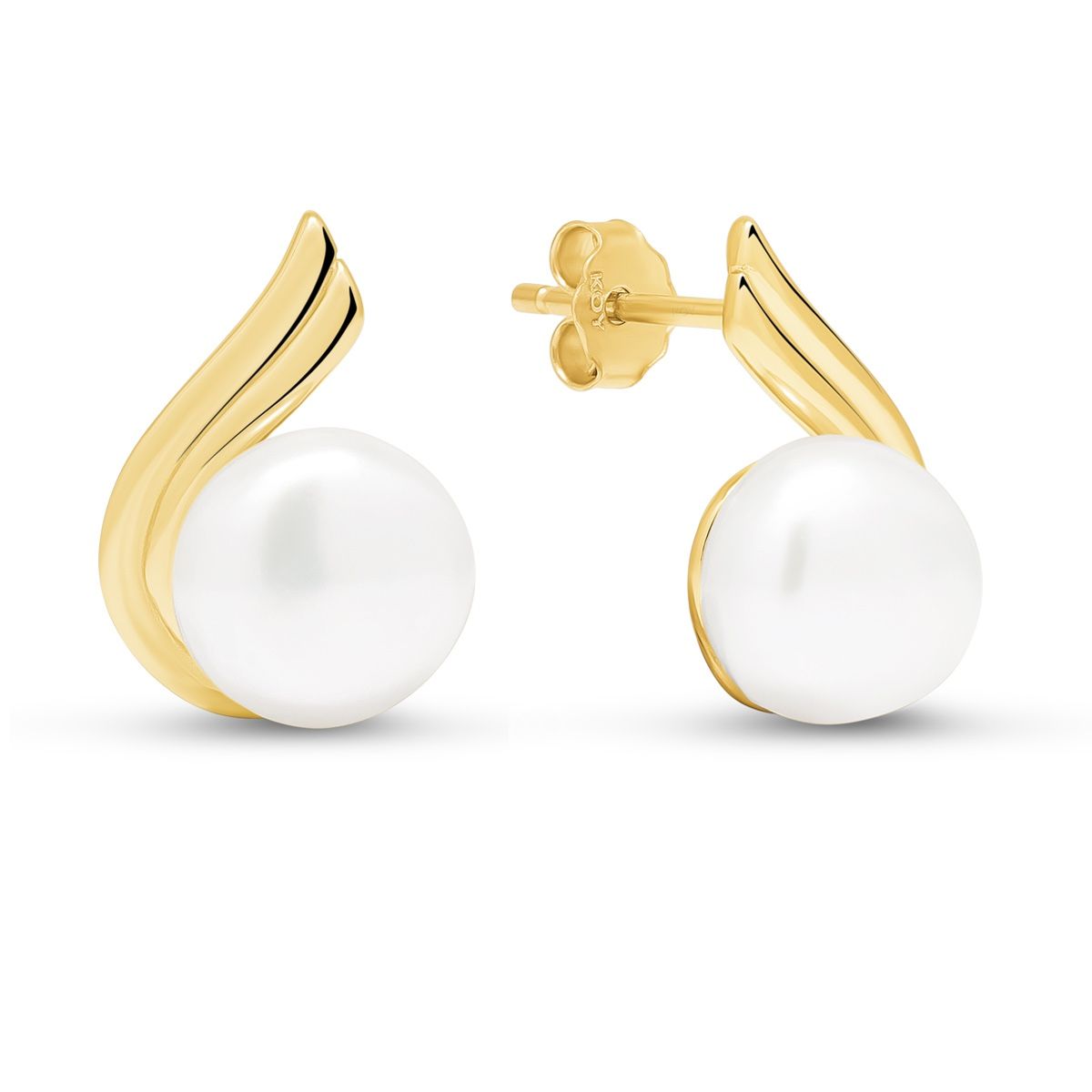 Vergoldete Silberohrringe mit Perle BOL-E2015PG