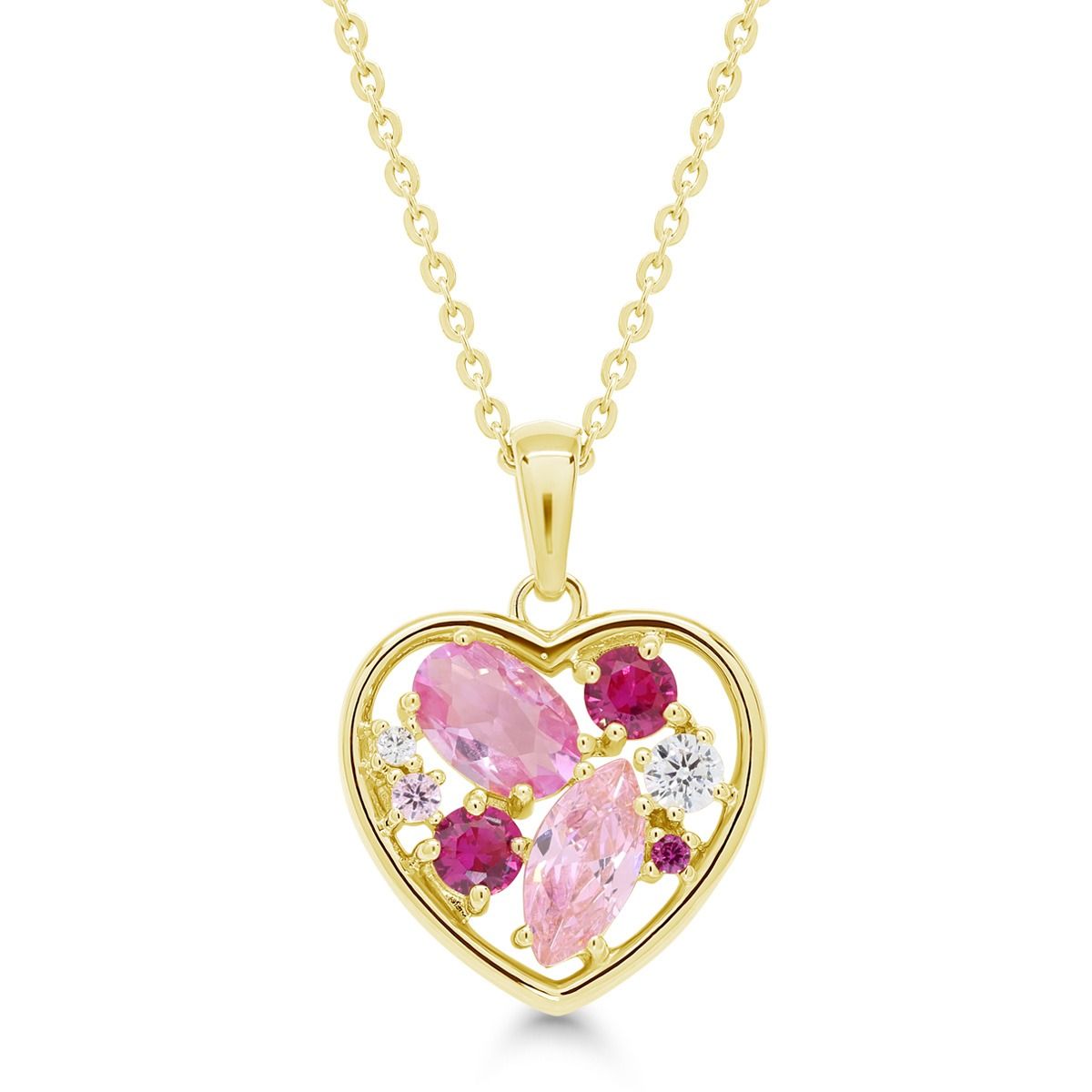 Kullattu sydänkaulakoru BOL-N1464ZSRG / 40-45CM