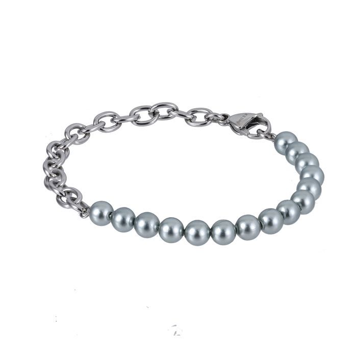 Teräs / helmirannekoru / harmaa BSS904 SS CHAIN GREY