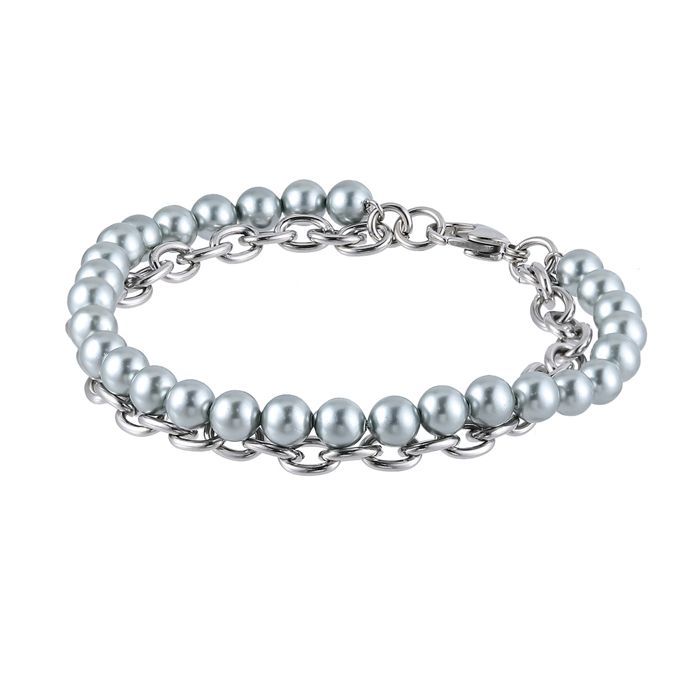 Teräs / helmirannekoru / harmaa BSS905 SS CHAIN GREY