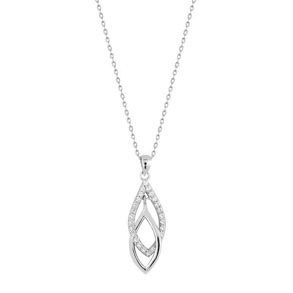 Hopeinen kaulakoru / lehdet BVN-2101144-A-18-45CM