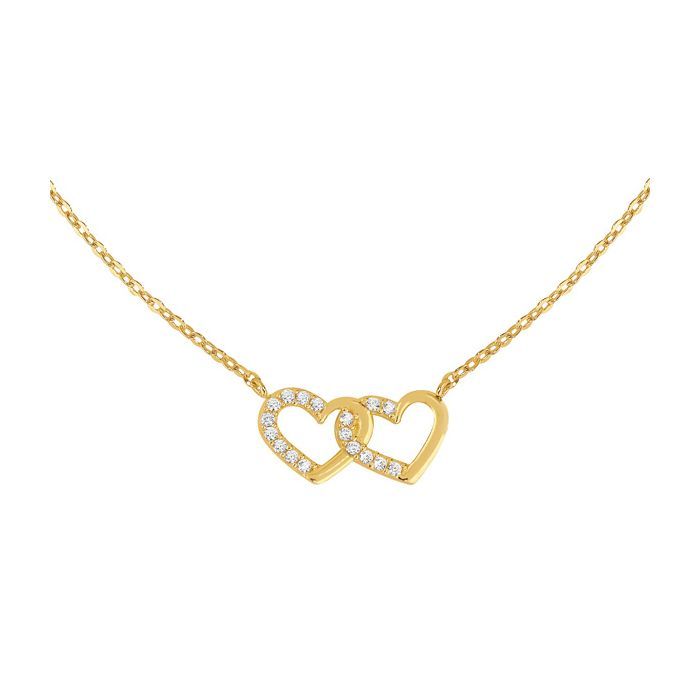 Kultainen sydänkaulakoru 42+2cm 9K CHP5049-EX-CZ