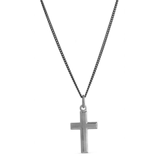 Hopeinen risti kaulakoru 4256653500