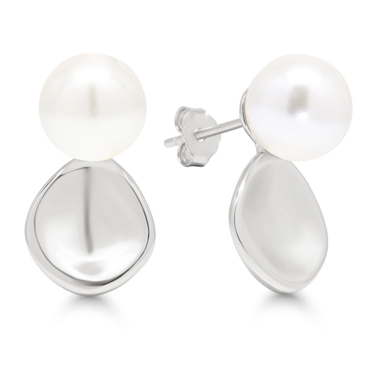 Hopeakorvakorut, helmiäishelmi E-3531P