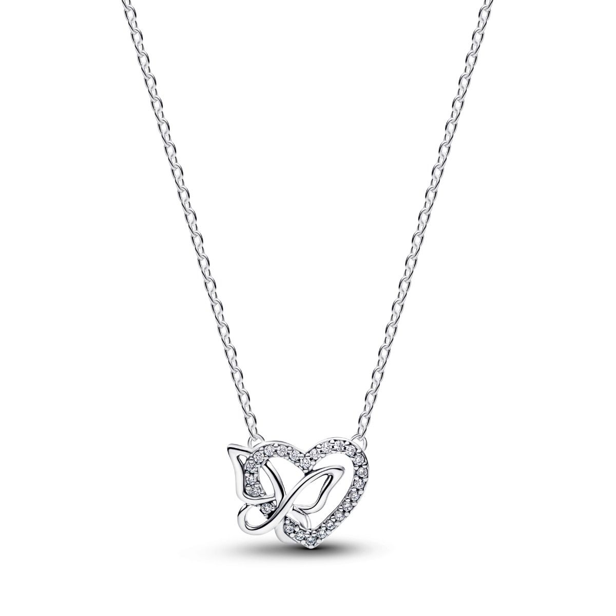 Pandora Entwined Heart & Butterfly Halsband 394477C01-45