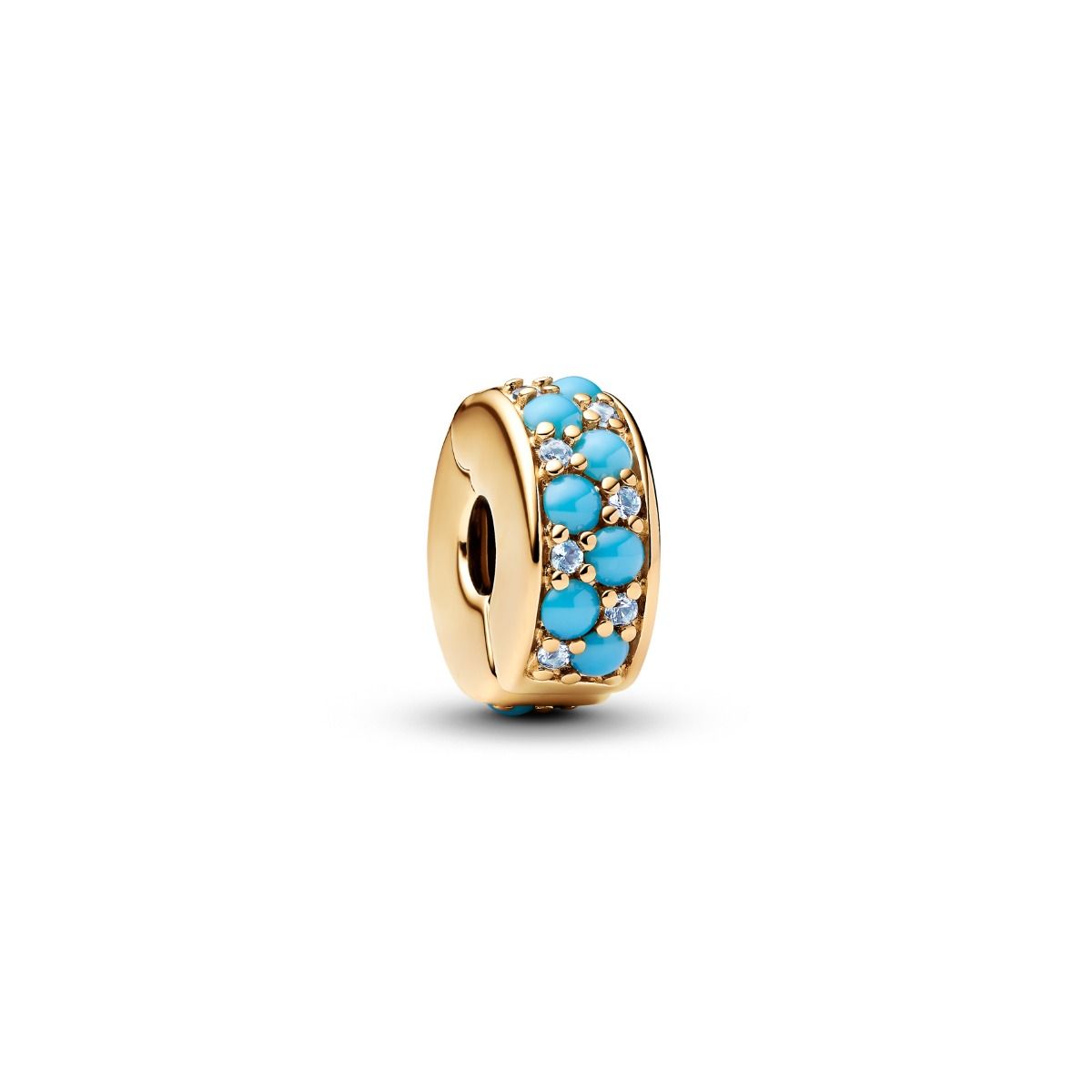 Pandora Aqua Blue Clip Charm låsberlock 763902C01