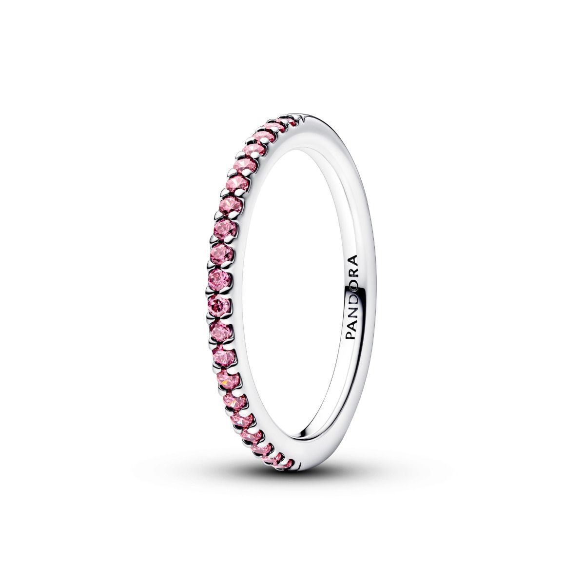 Pandora Stackable Sparkling Pink Band Ring 192999C02