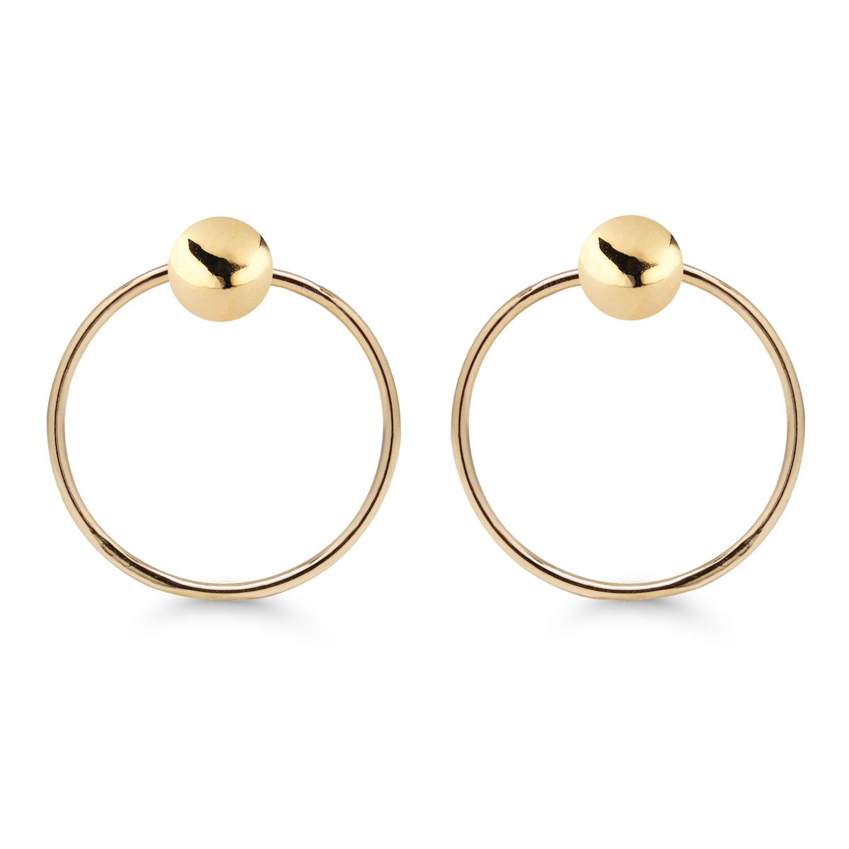 Kultaiset rengaskorvakorut 13 mm HR-13-4