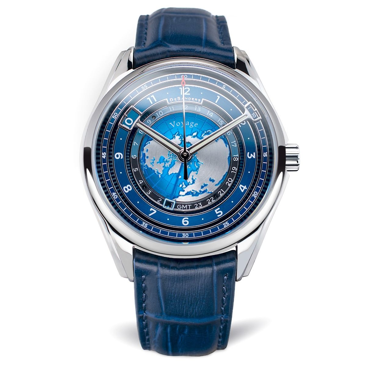 DeSanders Voyage GMT - Stainless steel & Blue