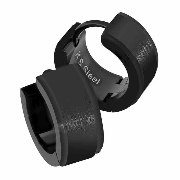 Mustat teräskorvakorut 13 mm INER24B