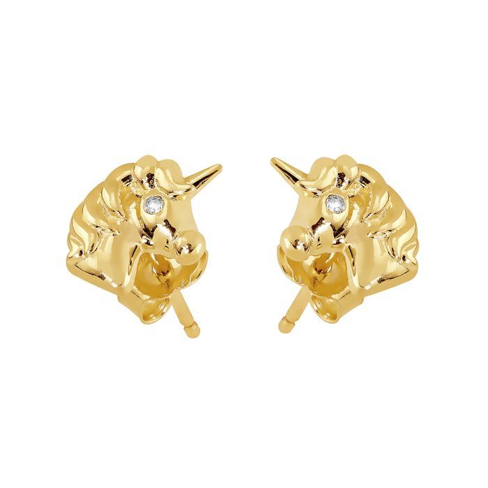 Gold Ohrringe, Einhorn JE13412-CZ