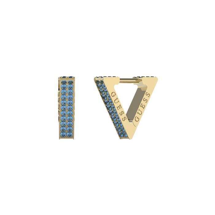 Guess Crazy Triangle Ohrringe / Blau JUBE03306JWYGBLT/U