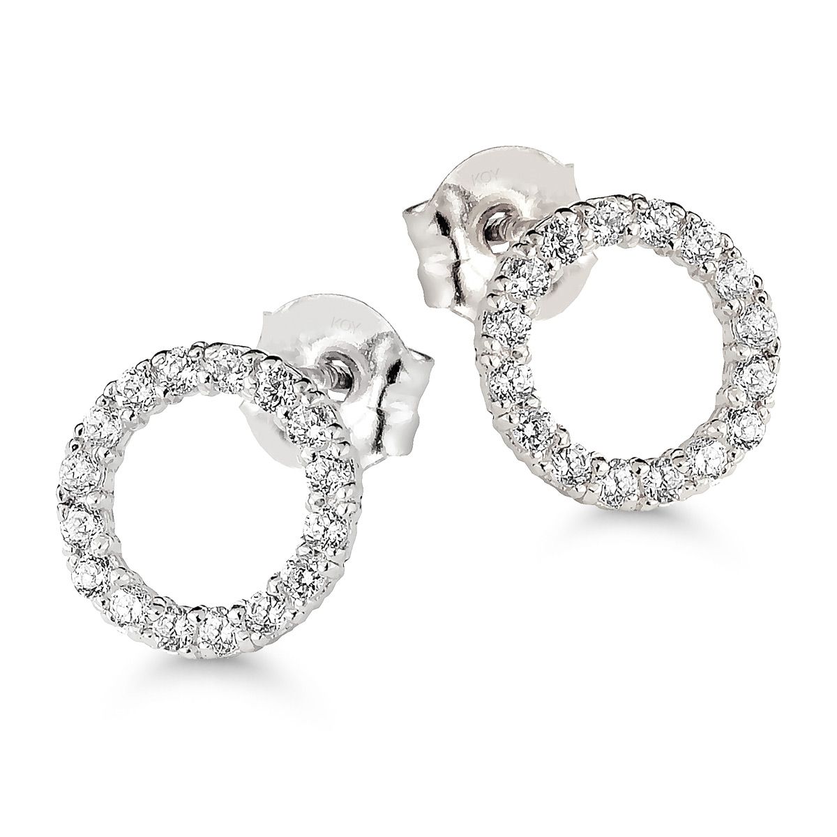 Weißes Gold Ohrringe K-E35254ZW