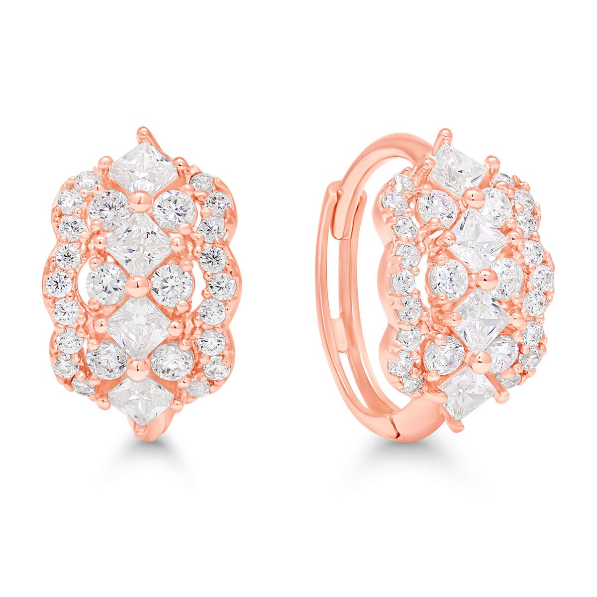 Punakultaiset rengaskorvakorut K-E40445ZRG