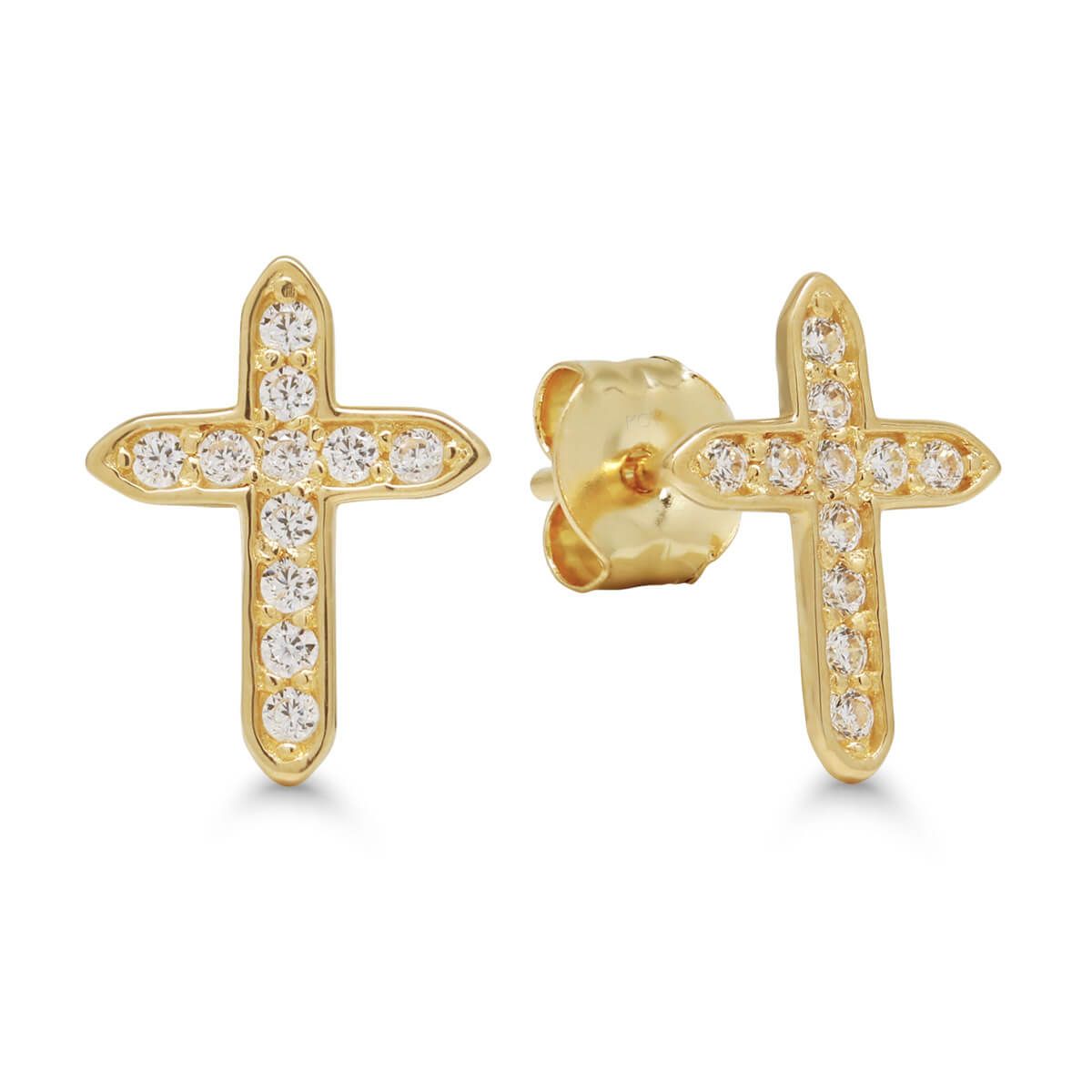 Gold Ohrringe, Kreuzen K-E53204Z