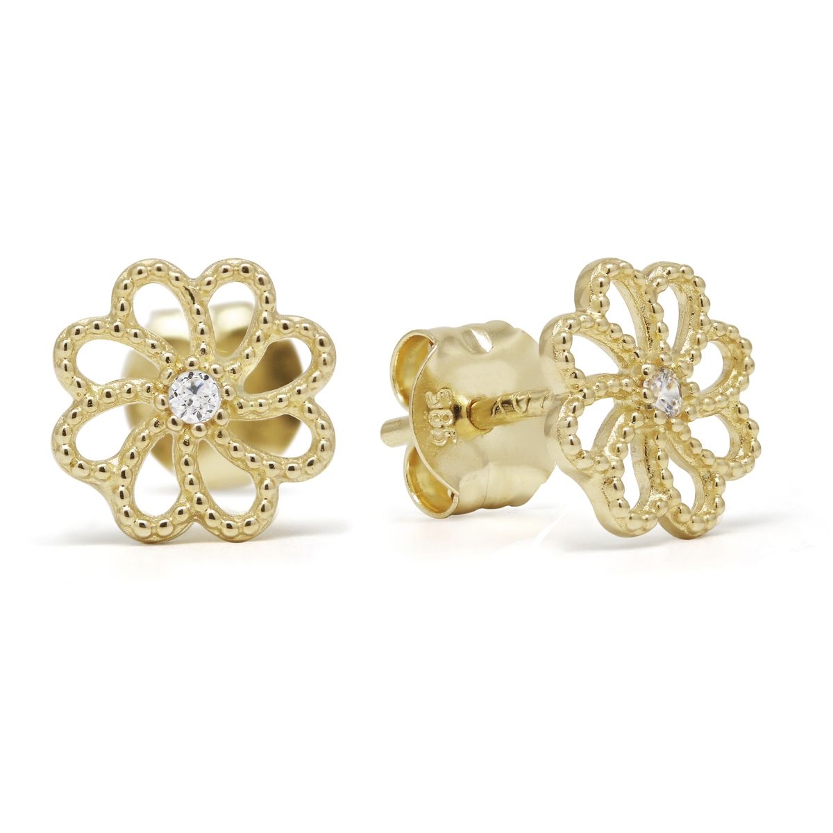 Gold Ohrringe, Blume K-E95208Z