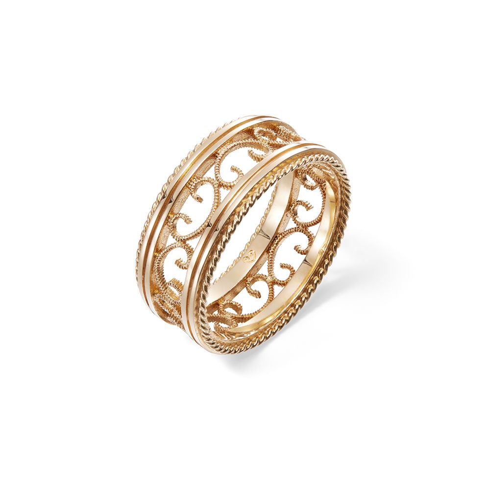 Kalevala Filigraani -kultasormus / leveä 141000502