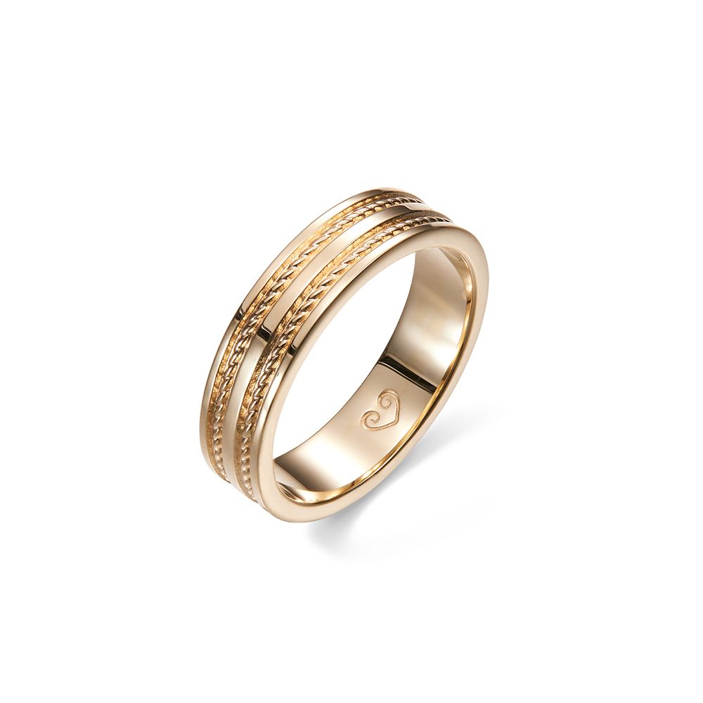 Kalevala Ikiaikainen kultasormus, keltakulta / leveä 141000120